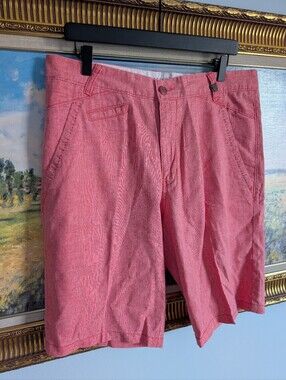 Diesel Linen Coral Pink Shorts 36